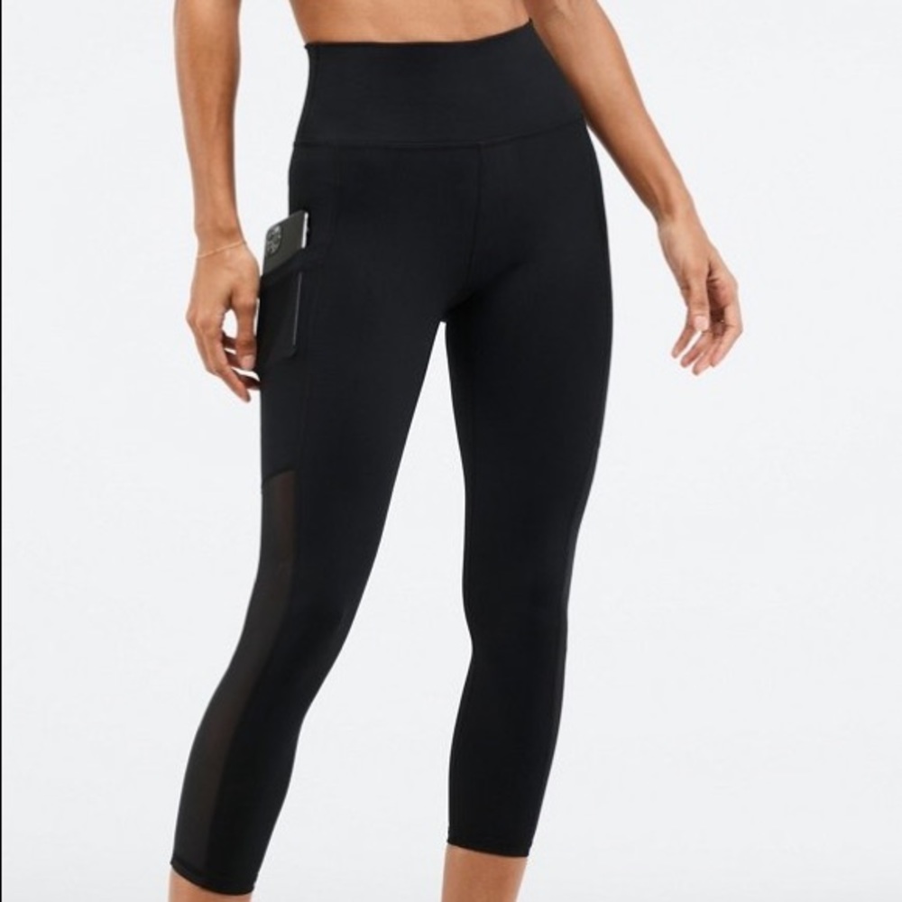 Fabletics Black On-the-Go High-Waisted Capri